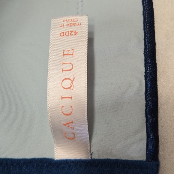 Cacique Blue Lace Padded Underwire Bra. Plus Size 42DD - Picture 9 of 9